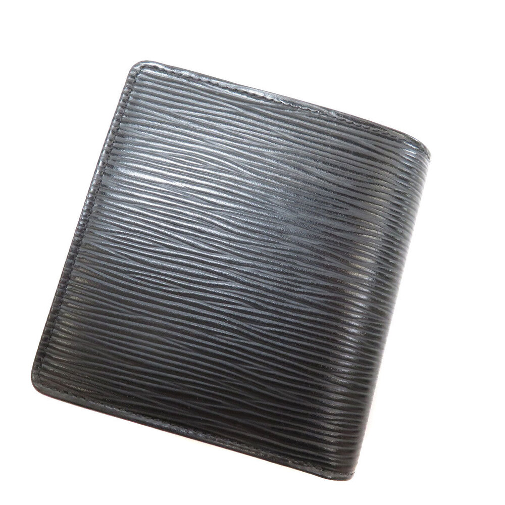 Louis Vuitton Bi Marco fold Portefeuille Epi Leather Wallet Black
